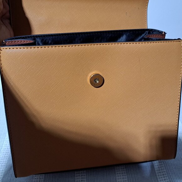 Dune London Handle Bag / Color-Block Mustard & Red Fall Colors - Picture 14 of 16